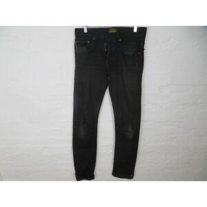 Brave Star Jeans Mens 29x34 Black Redline Selvedge Denim Button Fly USA Made